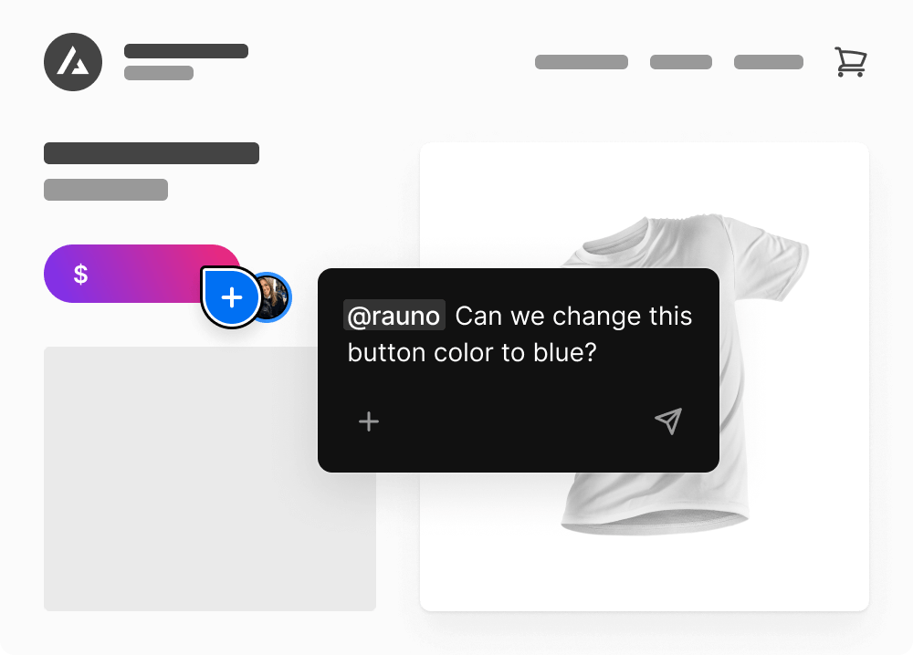 Placeholder product demonstrating preview comments